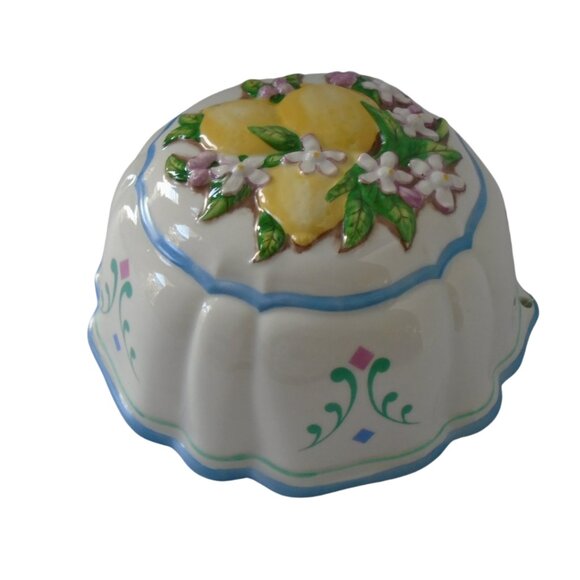 VTG Jello Mold Lemons Blur Trim The Cordon Blue Franklin Mint Cordon Blue - Picture 1 of 7